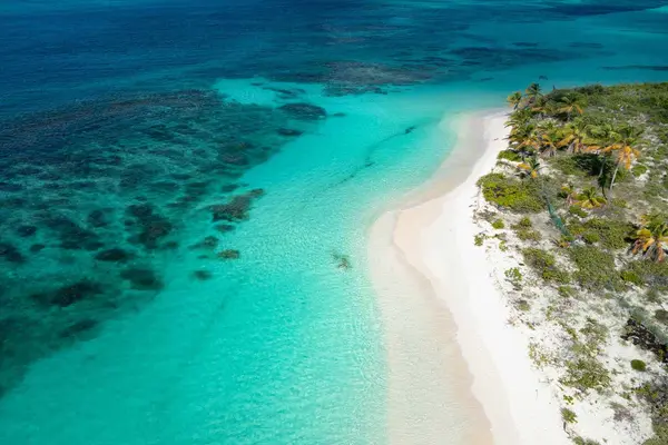 White sand beach of Shoal Bay in Anguilla.