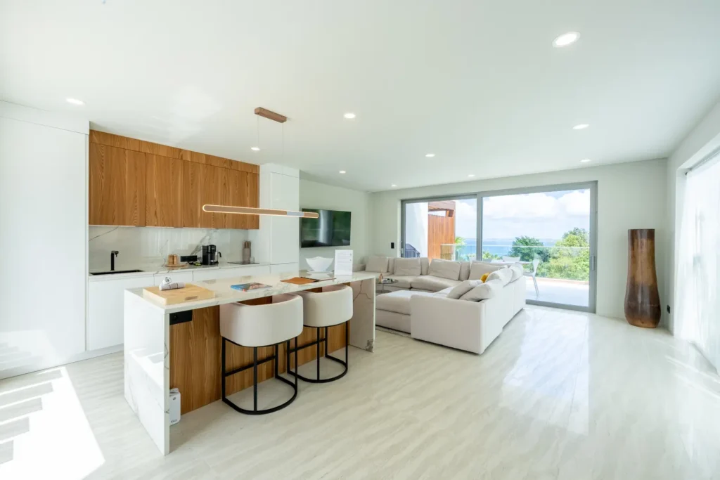 Villa 10, 1 room ocean view, interior or terrace view.