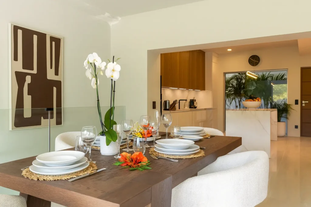 Villa 2, 2 rooms with private pool, interior or terrace view.