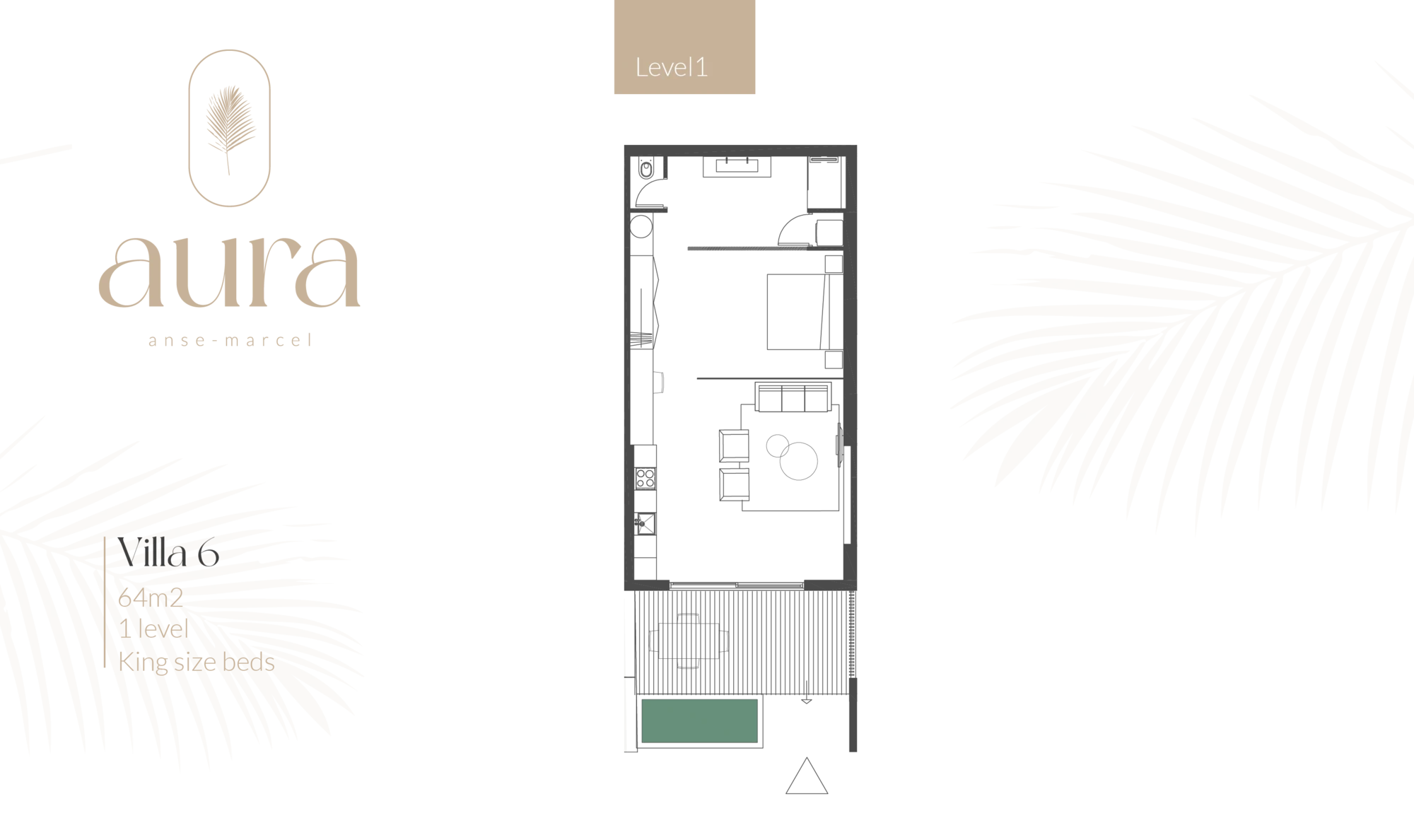 Floor plan of Villa 6.