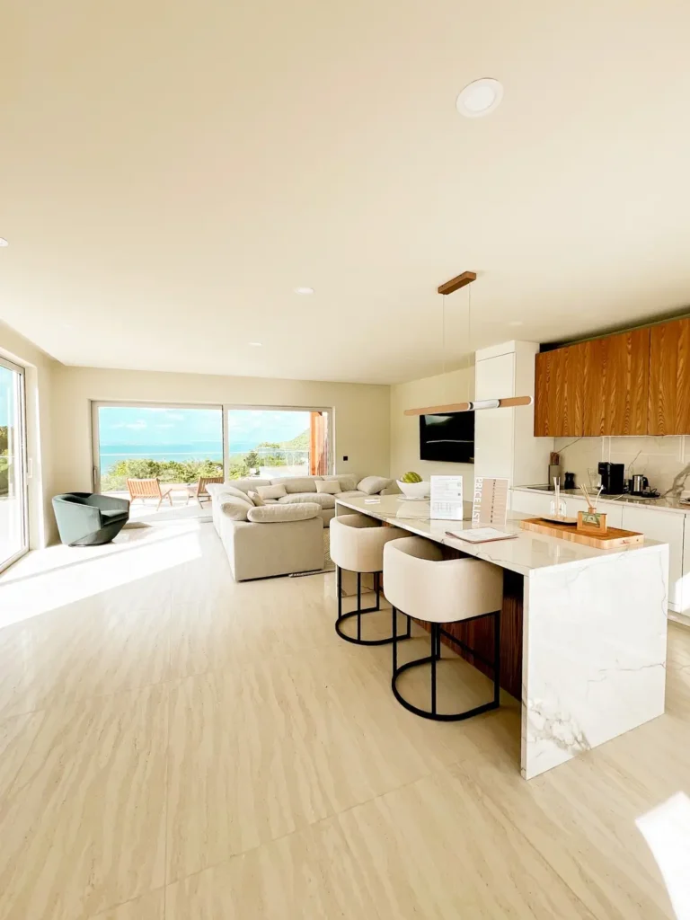 Villa 7, 1 room ocean view, interior or terrace view.